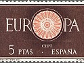 Spain 1960 Europe - C.E.P.T 5 Ptas Castaño Edifil 1295. España 1960 1295. Subida por susofe